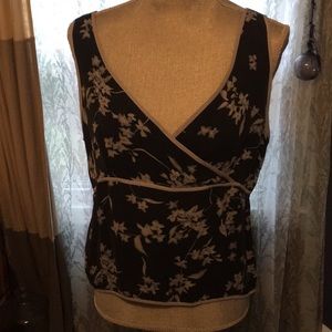 100% SILK VINTAGE FLORAL TANK